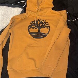 Timberland Men's Ochre Hoodie with Logo